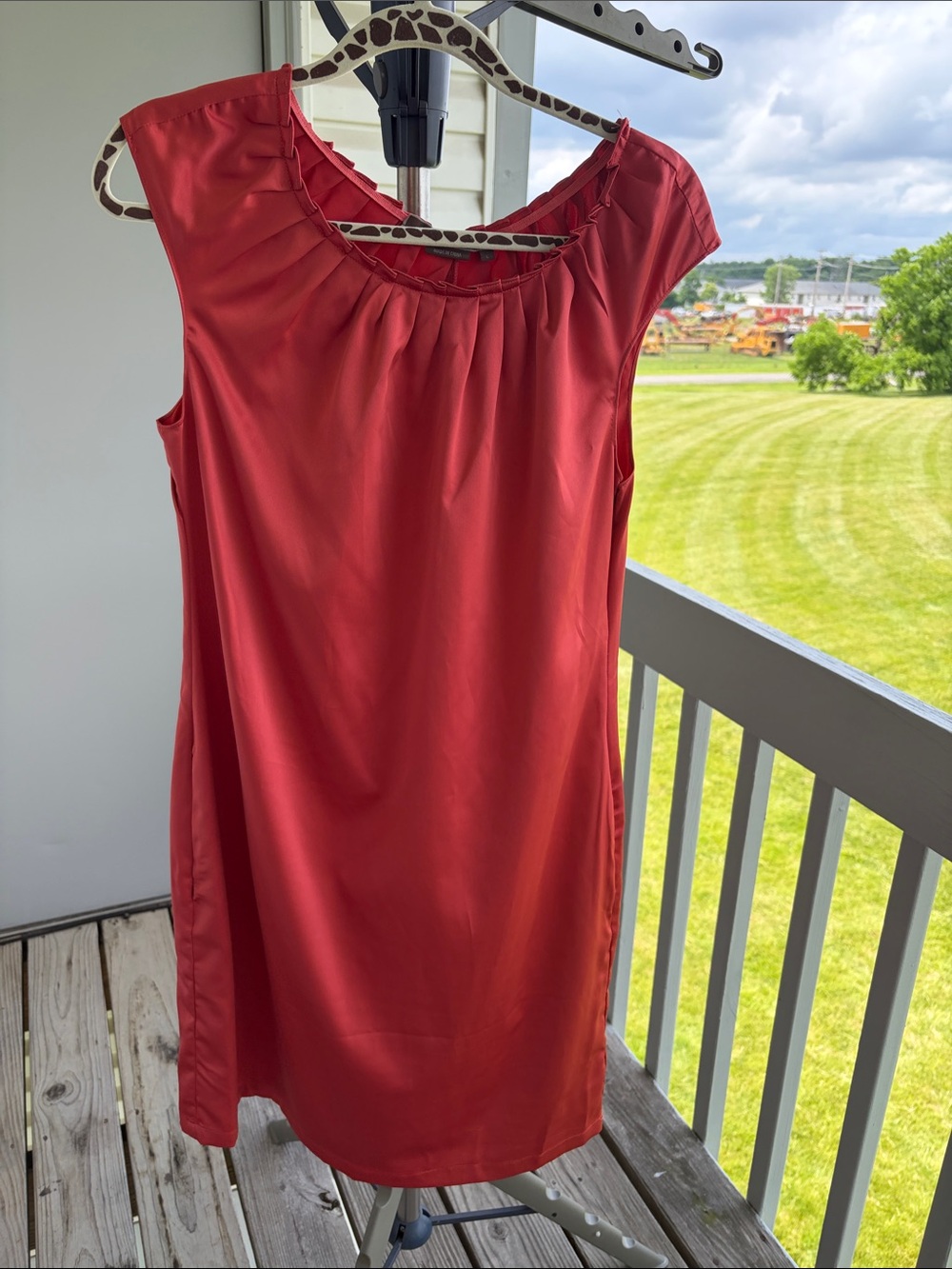 To the Max Coral-Red Sleeveless Shift Dress
